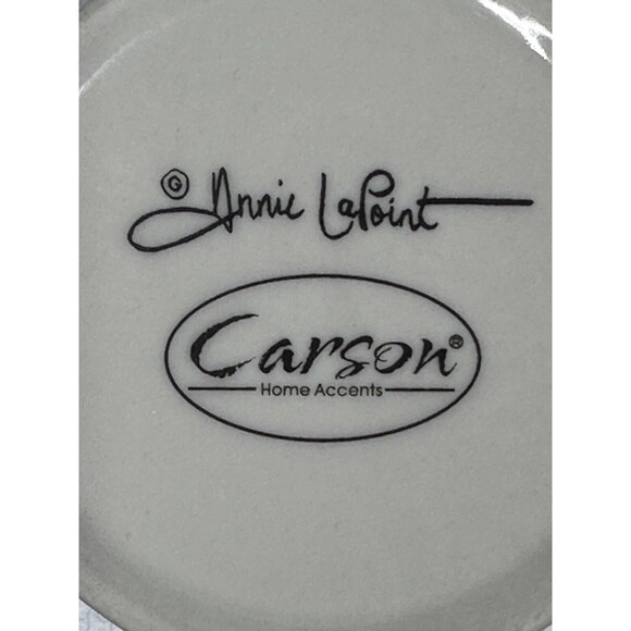 Annie LaPoint Poinsettia Christmas Coffee Mug Ceramic Double Sided by Carson - Picture 6 of 6